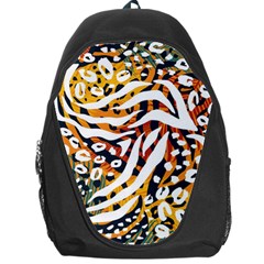 Abstract Geometric Seamless Pattern With Animal Print Backpack Bag by Simbadda