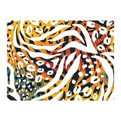 Abstract Geometric Seamless Pattern With Animal Print Two Sides Premium Plush Fleece Blanket (mini) by Simbadda