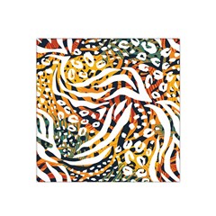 Abstract Geometric Seamless Pattern With Animal Print Satin Bandana Scarf 22  X 22  by Simbadda