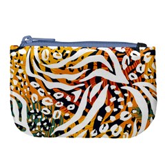 Abstract Geometric Seamless Pattern With Animal Print Large Coin Purse by Simbadda