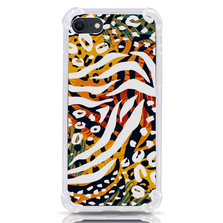 Abstract Geometric Seamless Pattern With Animal Print iPhone SE