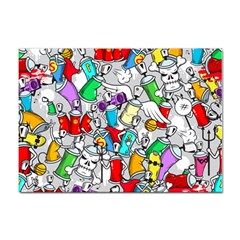 Graffiti Characters Seamless Pattern Sticker A4 (100 Pack) by Simbadda