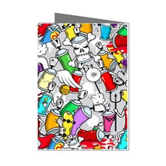 Graffiti Characters Seamless Pattern Mini Greeting Cards (Pkg of 8)