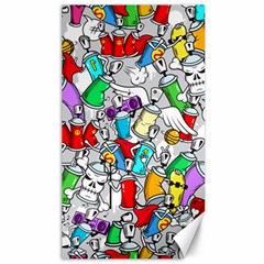 Graffiti Characters Seamless Pattern Canvas 40  x 72 