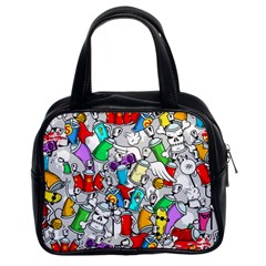 Graffiti Characters Seamless Pattern Classic Handbag (two Sides) by Simbadda