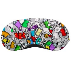 Graffiti Characters Seamless Pattern Sleep Mask by Simbadda