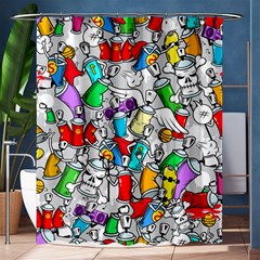 Graffiti Characters Seamless Pattern Shower Curtain 60  x 72  (Medium) 