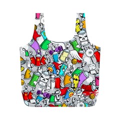 Graffiti Characters Seamless Pattern Full Print Recycle Bag (M)