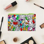 Graffiti Characters Seamless Pattern Cosmetic Bag (XS) Back