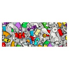 Graffiti Characters Seamless Pattern Banner and Sign 8  x 3 