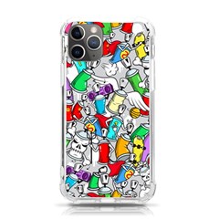 Graffiti Characters Seamless Pattern iPhone 11 Pro 5.8 Inch TPU UV Print Case