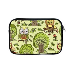 Seamless Pattern With Trees Owls Apple Ipad Mini Zipper Cases by Simbadda