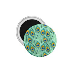 Lovely Peacock Feather Pattern With Flat Design 1 75  Magnets by Simbadda