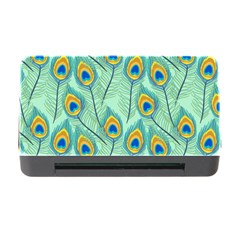 Lovely Peacock Feather Pattern With Flat Design Memory Card Reader With Cf