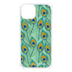 Lovely Peacock Feather Pattern With Flat Design Iphone 13 Tpu Uv Print Case