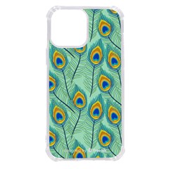 Lovely Peacock Feather Pattern With Flat Design Iphone 13 Pro Max Tpu Uv Print Case by Simbadda