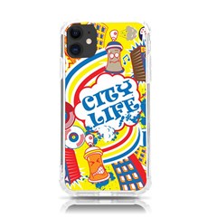 Colorful City Life Horizontal Seamless Pattern Urban City Iphone 11 Tpu Uv Print Case by Simbadda