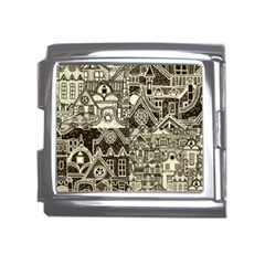 Four Hand Drawn City Patterns Mega Link Italian Charm (18mm) by Simbadda