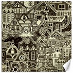 Four Hand Drawn City Patterns Canvas 12  x 12  11.4 x11.56  Canvas - 1