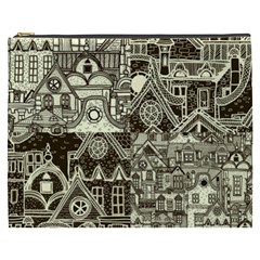 Four Hand Drawn City Patterns Cosmetic Bag (xxxl) by Simbadda