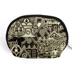 Four Hand Drawn City Patterns Accessory Pouch (medium) by Simbadda