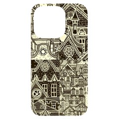 Four Hand Drawn City Patterns Iphone 14 Pro Black Uv Print Case by Simbadda