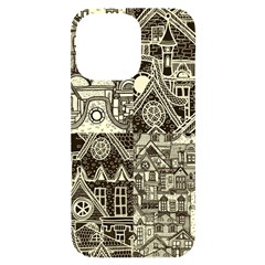 Four Hand Drawn City Patterns Iphone 14 Pro Max Black Uv Print Case by Simbadda