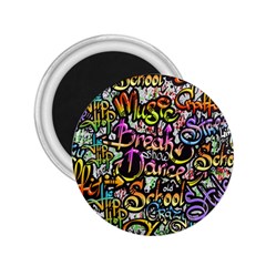 Graffiti Word Seamless Pattern 2 25  Magnets by Simbadda