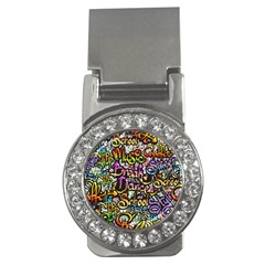 Graffiti Word Seamless Pattern Money Clips (cz)  by Simbadda