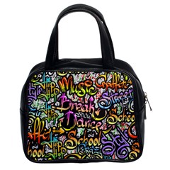 Graffiti Word Seamless Pattern Classic Handbag (two Sides) by Simbadda