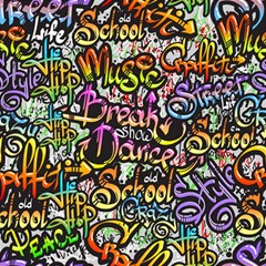 Graffiti Word Seamless Pattern Play Mat (square) by Simbadda