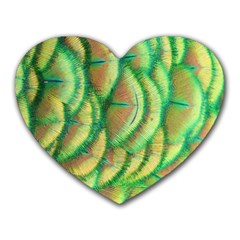 Beautiful Peacock Heart Mousepad by Simbadda