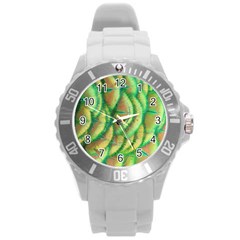 Beautiful Peacock Round Plastic Sport Watch (l) by Simbadda