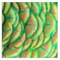 Beautiful Peacock Square Satin Scarf (36  X 36 ) by Simbadda