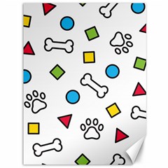 Dog Paw Seamless Pattern Foot Print Bone Canvas 36  X 48  by Simbadda