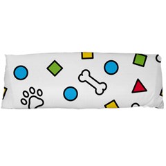 Dog Paw Seamless Pattern Foot Print Bone Body Pillow Case (dakimakura) by Simbadda