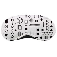 Pattern Hipster Abstract Form Geometric Line Variety Shapes Polkadots Fashion Style Seamless Sleep Mask by Simbadda