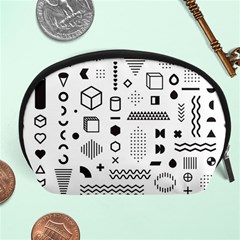 Pattern Hipster Abstract Form Geometric Line Variety Shapes Polkadots Fashion Style Seamless Accessory Pouch (large) by Simbadda