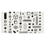 Pattern Hipster Abstract Form Geometric Line Variety Shapes Polkadots Fashion Style Seamless Banner and Sign 6  x 3  Front