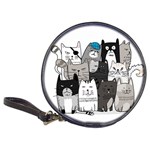 Cute Cat Hand Drawn Cartoon Style Classic 20-CD Wallets Front