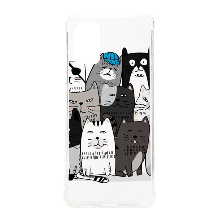 Cute Cat Hand Drawn Cartoon Style Samsung Galaxy S20Plus 6.7 Inch TPU UV Case