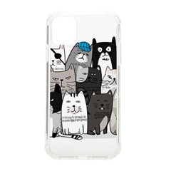 Cute Cat Hand Drawn Cartoon Style Iphone 11 Tpu Uv Print Case by Simbadda