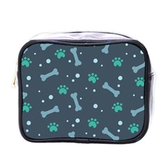 Bons Foot Prints Pattern Background Mini Toiletries Bag (one Side) by Simbadda