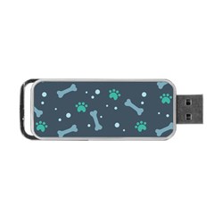 Bons Foot Prints Pattern Background Portable Usb Flash (one Side) by Simbadda