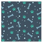 Bons Foot Prints Pattern Background Square Satin Scarf (36  x 36 ) Front