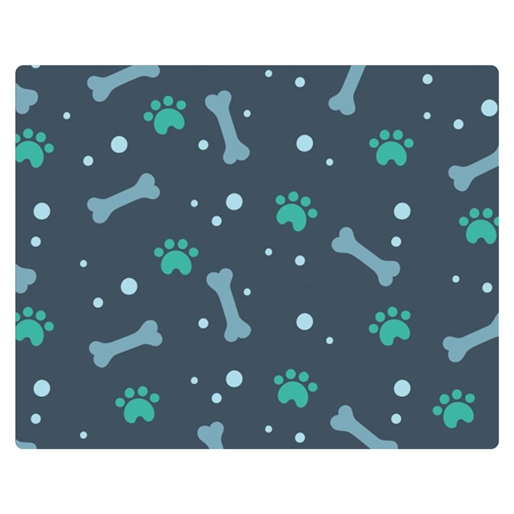 Bons Foot Prints Pattern Background Premium Plush Fleece Blanket (Medium)