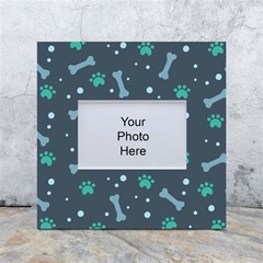 Bons Foot Prints Pattern Background White Box Photo Frame 4  X 6  by Simbadda