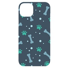 Bons Foot Prints Pattern Background Iphone 14 Plus Black Uv Print Case by Simbadda