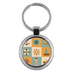 Nautical Elements Collection Key Chain (round) by Simbadda