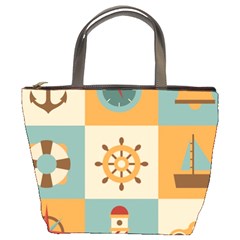 Nautical Elements Collection Bucket Bag by Simbadda